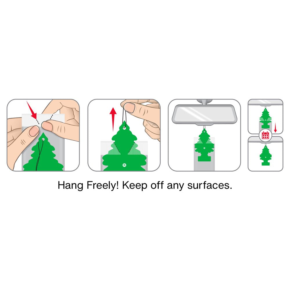 Auto Air Freshener, Hanging Card, Black Ice Fragrance 6-Pack
