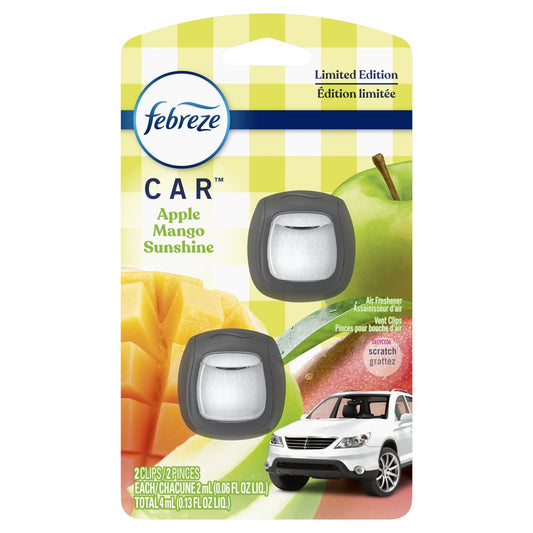 Car Air Vent Freshener Limited Edition, Apple Mango Sunshine, 2 Ct 0.13 Fl Oz