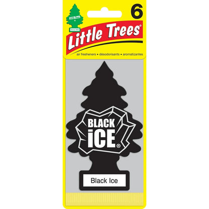 Auto Air Freshener, Hanging Card, Black Ice Fragrance 6-Pack