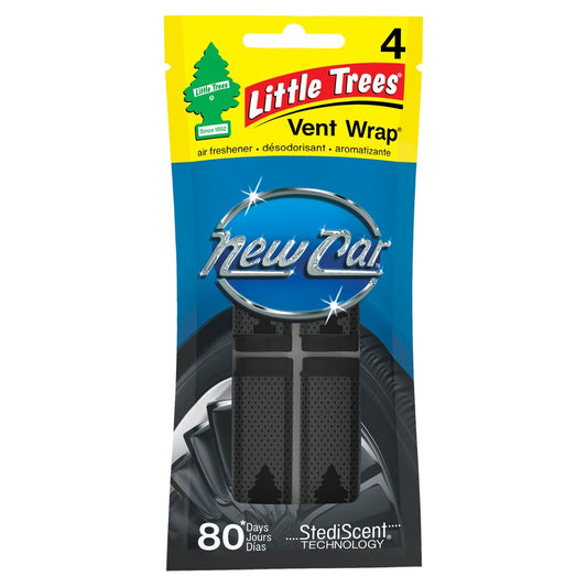 auto Air Freshener, Vent Wrap, New Car Scent 4-Pack